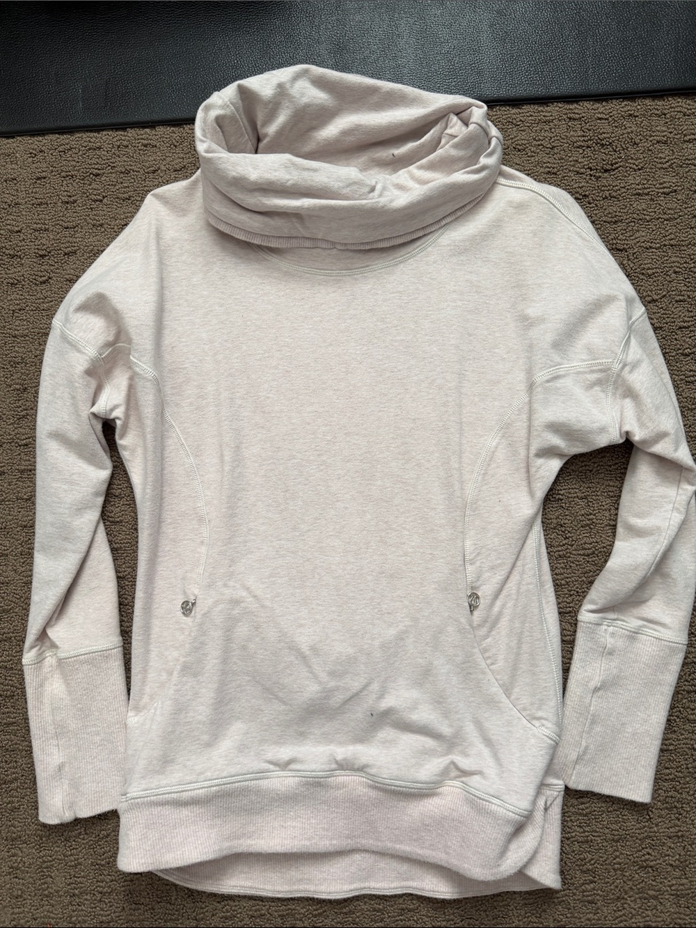 lululemon athletica Light Beige Cowl Neck Sweater